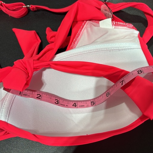 Tempt Me Sweetheart criss cross padded top w/tie back,ruched high waist bottoms - Picture 9 of 10